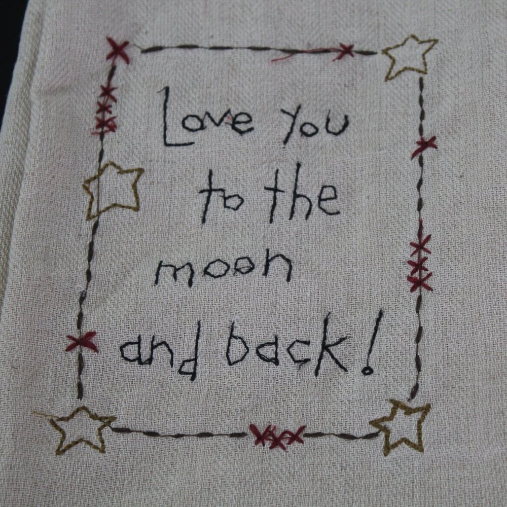 Love You To The Moon and Back Sampler Towel.